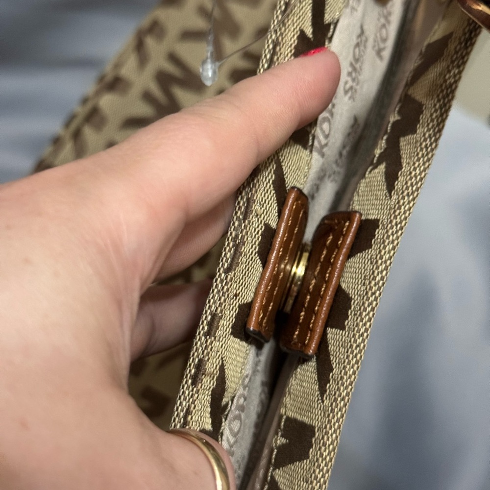 Michael Kors Brown Logo Tote Bag - Picture 12 of 16